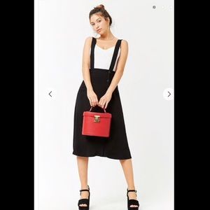 Button front overall skirt